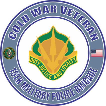 U.S. Army Cold War 15th Military Police Brigade Veteran Decal