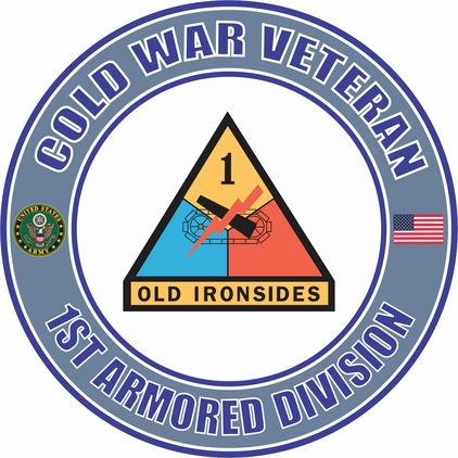 U.S. Army Cold War 1st Armored Division Veteran Decal Sticker