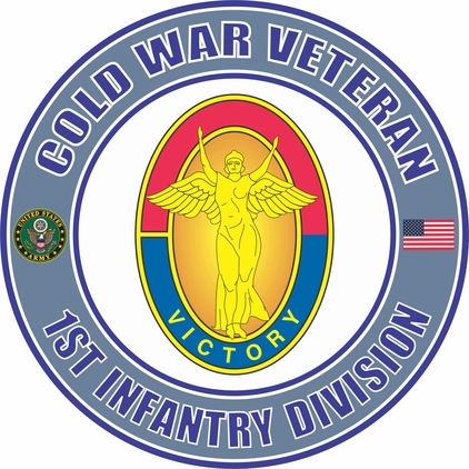 U.S. Army Cold War 1st Infantry Division Unit Crest Veteran Decal