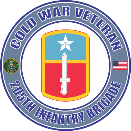 U.S. Army Cold War 205th Infantry Brigade Veteran Decal