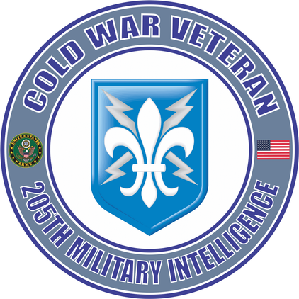 U.S. Army Cold War 205th Military Intelligence Brigade Veteran Decal