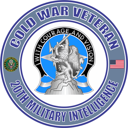 U.S. Army Cold War 20th Military Intelligence Brigade Unit Crest Veteran Decal