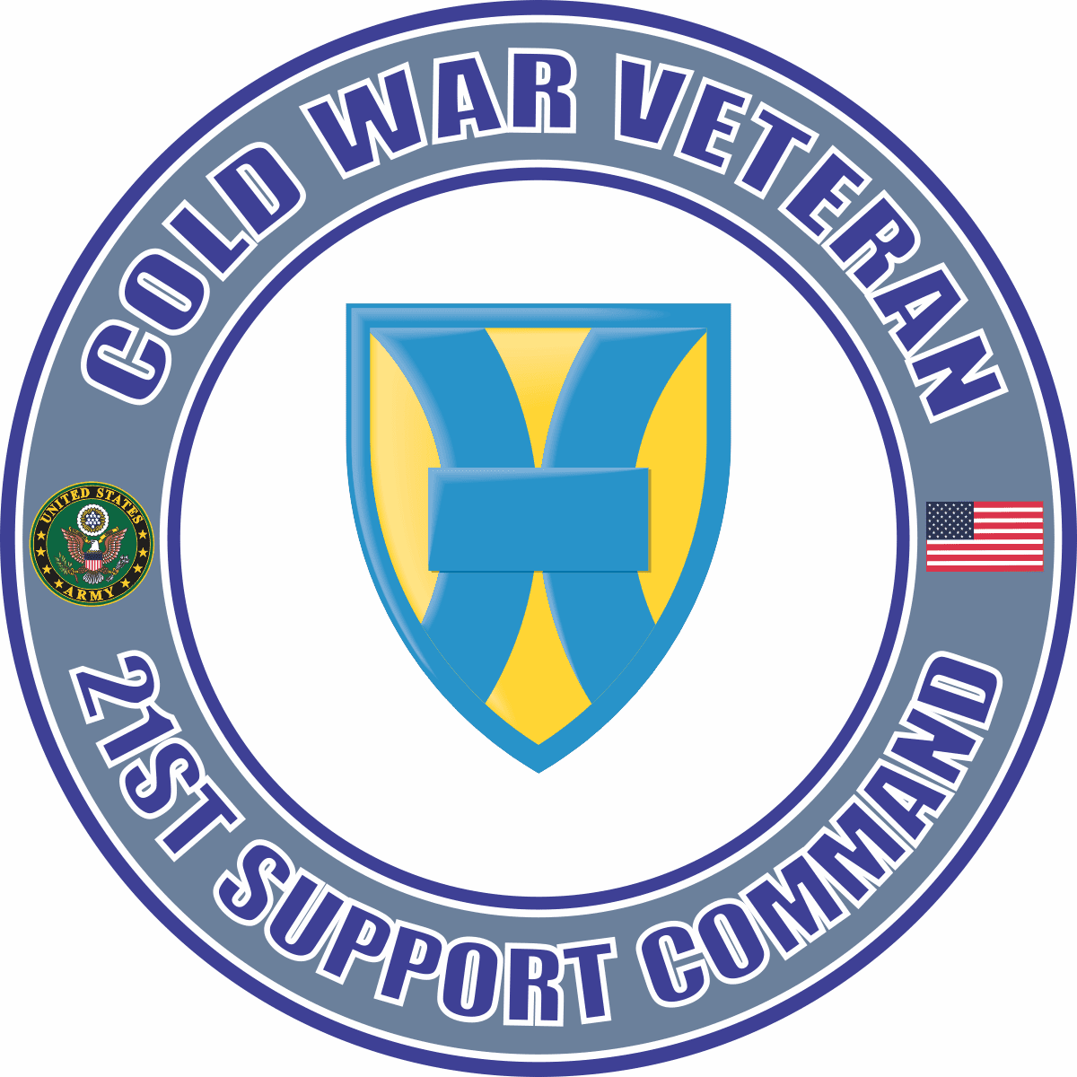 U.S. Army Cold War 21st Support Command Veteran Decal
