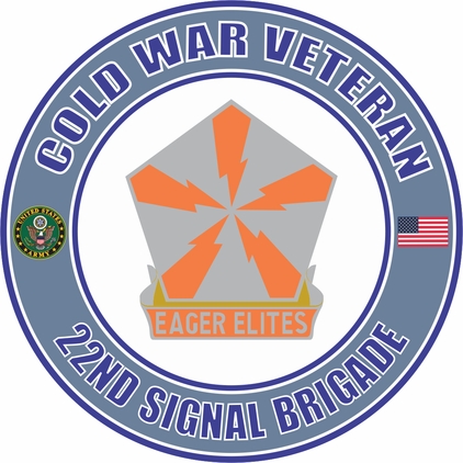 U.S. Army Cold War 22nd Signal Brigade Unit Crest Veteran Decal