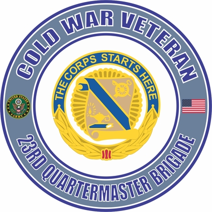 U.S. Army Cold War 23rd Quartermaster Brigade Unit Crest Veteran Decal