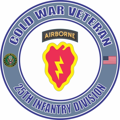 U.S. Army Cold War 25th Infantry Airborne Tab Decal Veteran Decal