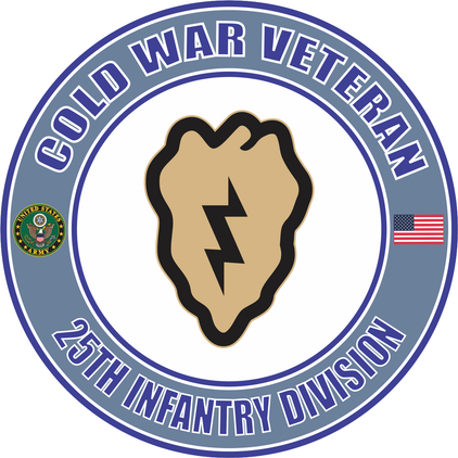 U.S. Army Cold War 25th Infantry Division Desert Tan Veteran Decal