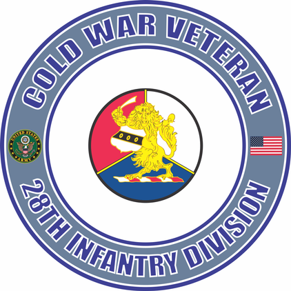 U.S. Army Cold War 28th Infantry Unit Crest Veteran Decal