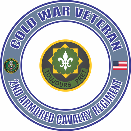 U.S. Army Cold War 2nd Armored Cavalry Regiment Veteran Decal