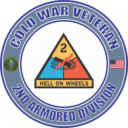 U.S. Army Cold War 2nd Armored Division Veteran Decal Sticker