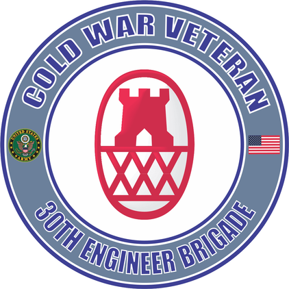 U.S. Army Cold War 30th Engineer Brigade Veteran Decal