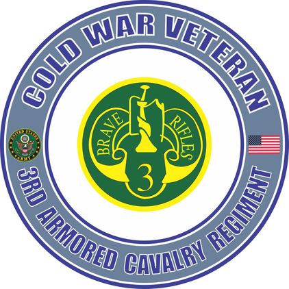 U.S. Army Cold War 3rd Armored Cavalry Regiment Veteran Decal