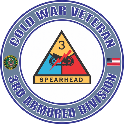 U.S. Army Cold War 3rd Armored Division Veteran Decal