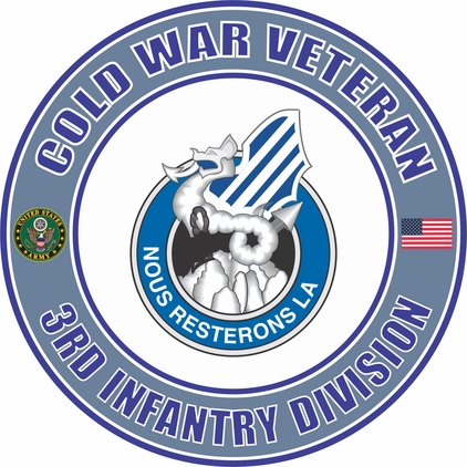 U.S. Army Cold War 3rd Infantry Division Unit Crest Veteran Decal