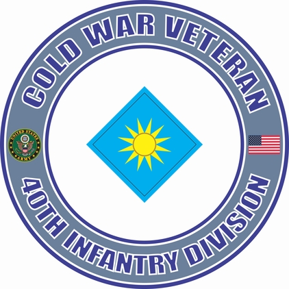 U.S. Army Cold War 40th Infantry Veteran Decal