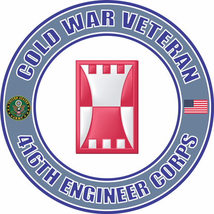 U.S. Army Cold War 416th Engineer Corps Command Veteran Decal