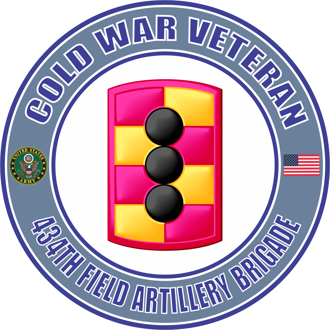 U.S. Army Cold War 434th Field Artillery Brigade Veteran Decal