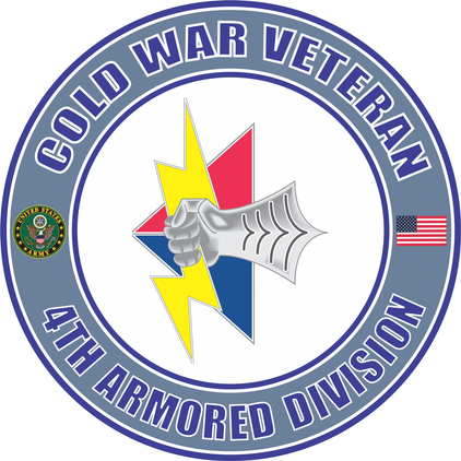 U.S. Army Cold War 4th Armored Division Unit Crest Veteran Decal
