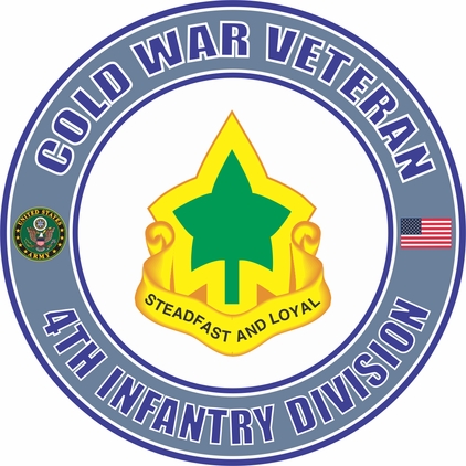 U.S. Army Cold War 4th Infantry Division Unit Crest Veteran Decal