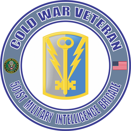 U.S. Army Cold War 501st Military Intelligence Brigade Veteran Decal