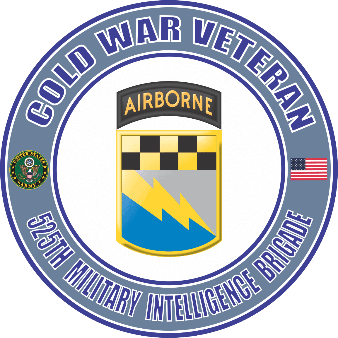 U.S. Army Cold War 525th Military Intelligence Brigade Airborne Veteran ...