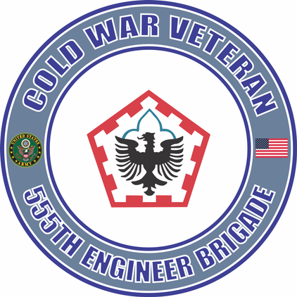 U.S. Army Cold War 555th Engineering Brigade 4th ID Veteran Decal