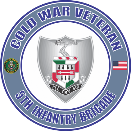 U.S. Army Cold War 5th Infantry Brigade Unit Crest Veteran Decal
