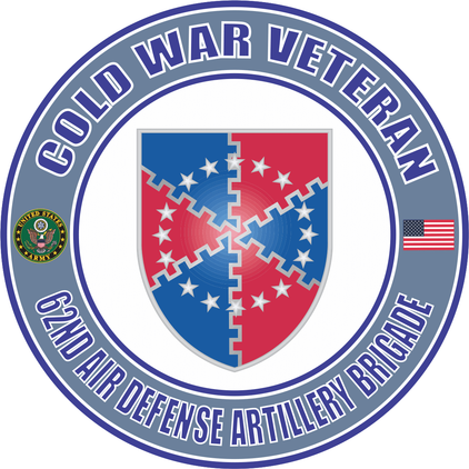 U.S. Army Cold War 62nd Air Defense Artillery Brigade Unit Crest Veteran Decal