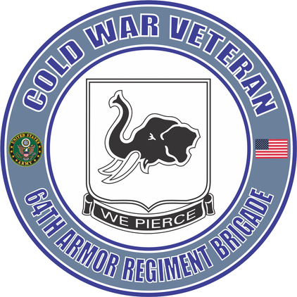 U.S. Army Cold War 64th Armor Regiment Brigade Veteran Decal