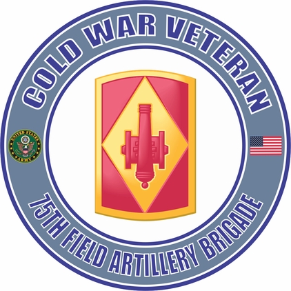 U.S. Army Cold War 75th Field Artillery Brigade Veteran Decal