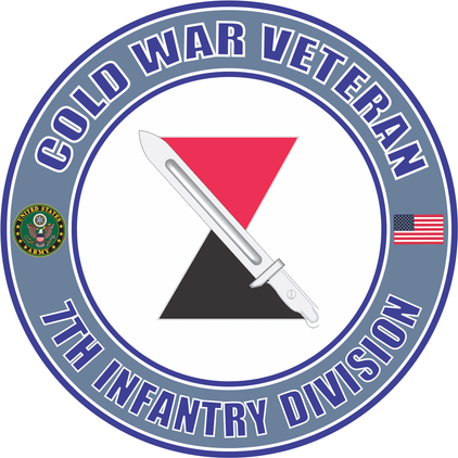 U.S. Army Cold War 7th Infantry Division Left Unit Crest Veteran Decal