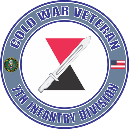 U.S. Army Cold War 7th Infantry Division Right Unit Crest Veteran Decal
