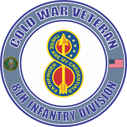 U.S. Army Cold War 8th Infantry Division Unit Crest Veteran Decal