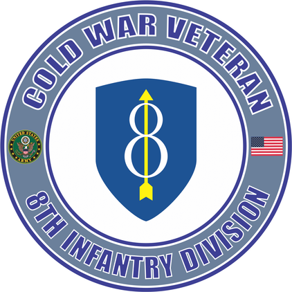 U.S. Army Cold War 8th Infantry Division Veteran Decal