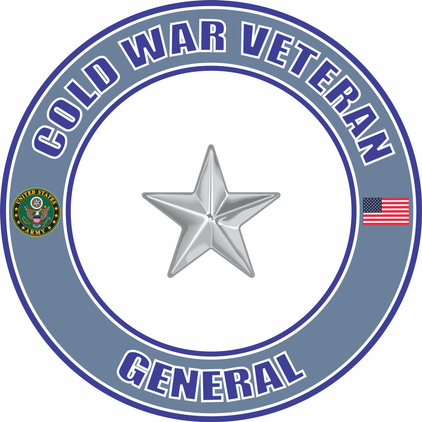 U.S. Army Cold War Brigadier General Rank Insignia Veteran Decal