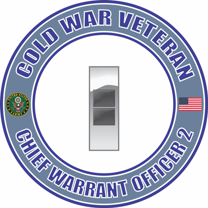 U.S. Army Cold War Chief Warrant Officer 2 Rank Insignia Veteran Decal