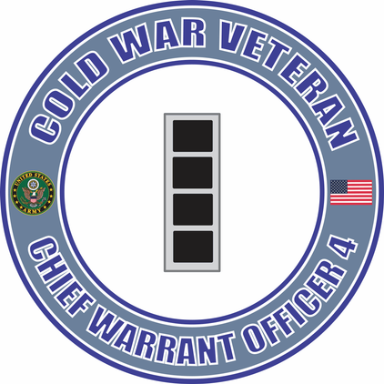 U.S. Army Cold War Chief Warrant Officer 4 Insignia Veteran Decal