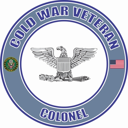 U.S. Army Cold War Colonel Rank Insignia Veteran Decal