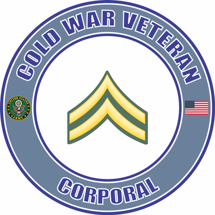 U.S. Army Cold War E-4 Corporal Rank Insignia Veteran Decal