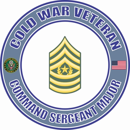 U.S. Army Cold War E-9 Command Sergeant Major Rank Insignia Veteran Decal