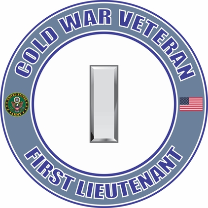 U.S. Army Cold War First Lieutenant Rank Insignia Veteran Decal