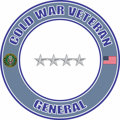U.S. Army Cold War General Rank Insignia Veteran Decal