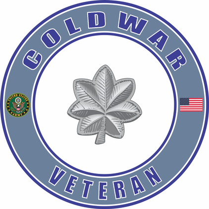 U.S. Army Cold War Lieutenant Colonel Rank Insignia Veteran Decal