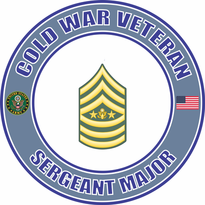 U.S. Army Cold War Sergeant Major Army Rank Insignia Veteran Decal