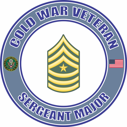 U.S. Army Cold War Sergeant Major Rank Insignia Veteran Decal