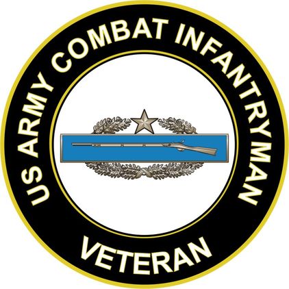 U.S. Army Combat Infantry 2nd Award Veteran Sticker Decal