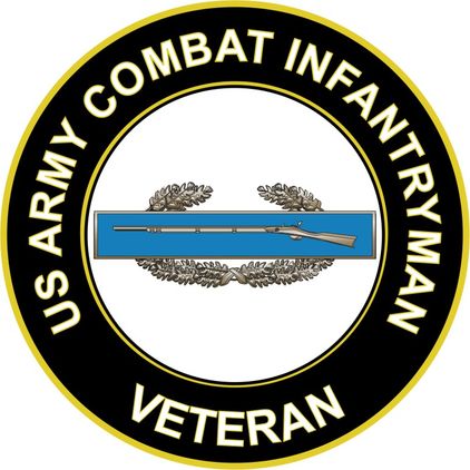 U.S. Army Combat Infantryman CIB 1st Award Veteran Sticker Decal