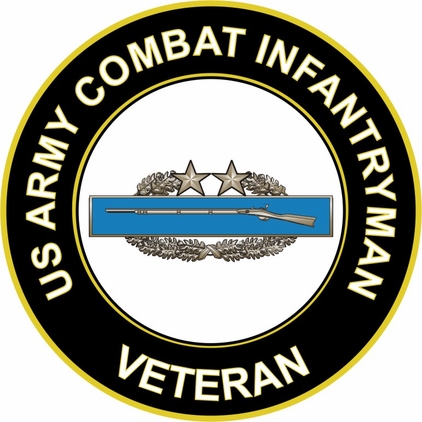 U.S. Army Combat Infantryman 3rd Award Veteran Sticker Decal