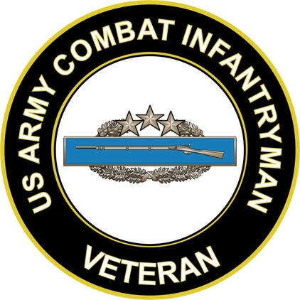 U.S. Army Combat Infantryman 4th Award Veteran Sticker Decal