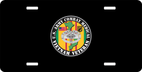 U.S. Army Combat Medical Vietnam Veteran License Plate